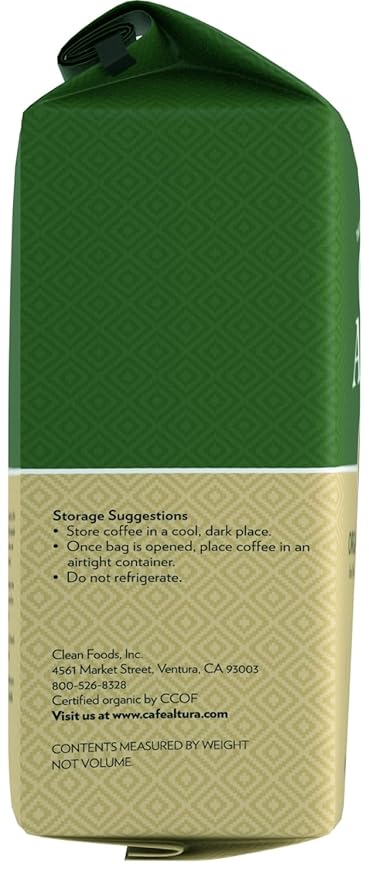 Café Altura Colombia Dark Roast Organic Ground Coffee 10 oz Bag (Pack of 3)