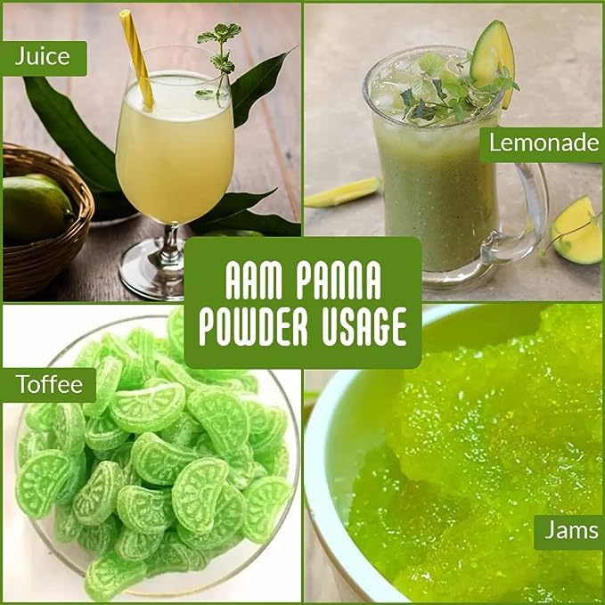 Yeshvi NATURAL Aam Panna Powder &amp Spicy Guava Powder With Kokum Jamun Fruit Juice Powder Combo Pack Instant Drink Mix Powder Easy to Make Beverage 300gm