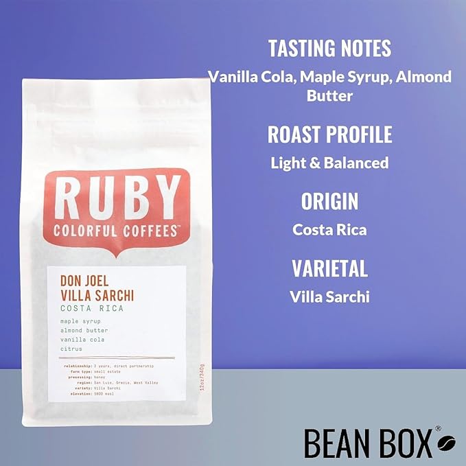 Bean Box Coffee Sampler - Roasted by Ruby 4-Pack Freshly Ground Coffee Gourmet Coffee