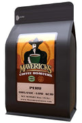 Mavericks Low Acid Coffee – Peru Organic - Coffee Whole Bean 16 oz – Smooth Light Roast with 70% Less Acid - Safe for GERD and Keto Diets