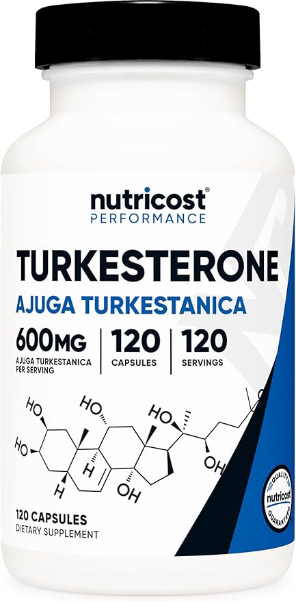 Nutricost Turkesterone Dietary Supplement 600mg 120 Capsules - Vegetarian Non-GMO &amp Gluten Free