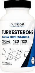 Nutricost Turkesterone Dietary Supplement 600mg 120 Capsules - Vegetarian Non-GMO &amp Gluten Free