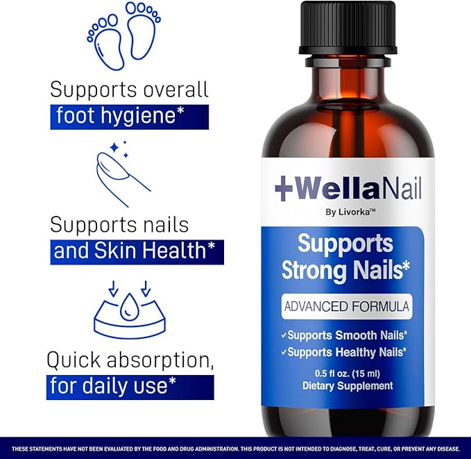 WellaNail Drops - Official Wella Nail Advanced Liquid Drop Supplement - Maximum Strength All Natural WellaNail Premium Support for Overall Health &amp Wellness Reviews 1 Bottle for 1 Month