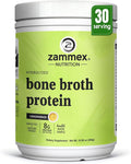 Zammex Beef Bone Broth Protein Powder - Grass-Fed Hydrolyzed Collagen 8g Protein per Serving Supports Hair Skin and Joint &amp Bone Health Keto Paleo Friendly 30 Servings - Lemongrass