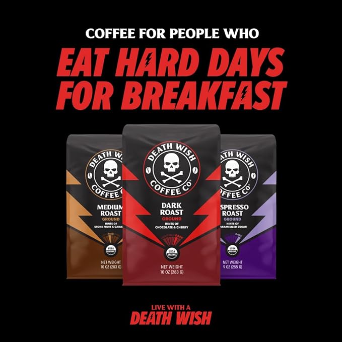 Death Wish Coffee Chocolate Hazelnut Single-Serve Pods USDA Organic and Fair Trade 30 Count