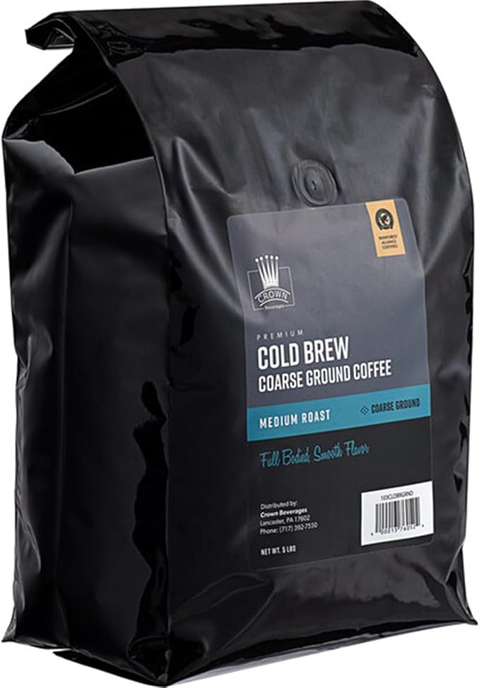 Crown Beverages Cold Brew Coarse Ground Coffee 5 lb. WS-103CLDBRGRND-NF