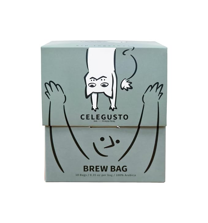 Celegusto Specialty Brew Coffee Bags – Single Serve Steeped Packs – Medium Roast Arabica Full Body &amp Smooth – Office Ready Travel Friendly Direct Trade