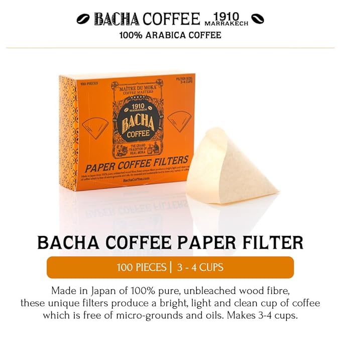 Bacha Coffee | Carnevale Fine Flavoured Coffee Autograph Collection 100% Arabica Specialty Coffee Ground Beans Medium Roast 350g &amp 100% Natural Unbleached Wood Fibre Paper Filters Large Bund