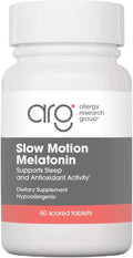 Allergy Research Group NutriCology Slow Motion Melatonin - Delivers 1.2 mg Low-Dose Melatonin - Supports Healthy Sleep Patterns &amp Optimized Absorption - 60 Servings - 60 Tablets