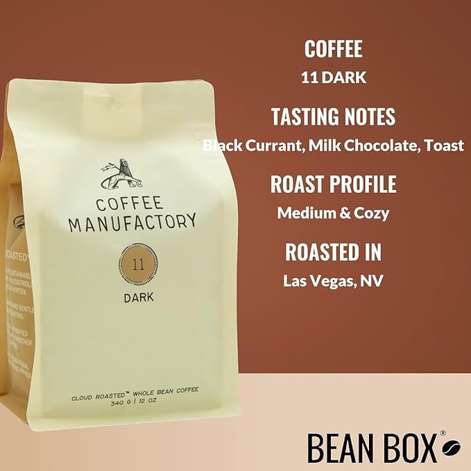 Bean Box Coffee Sampler - Roasted by Manufactory 4-Pack Whole Bean Coffee Gourmet Coffee