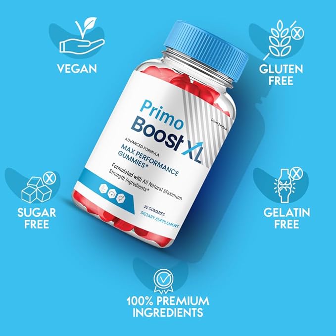 PrimoBoost XL Gummies Primo Boost XL Supplement High Potency All Natural Formula (2 Pack)
