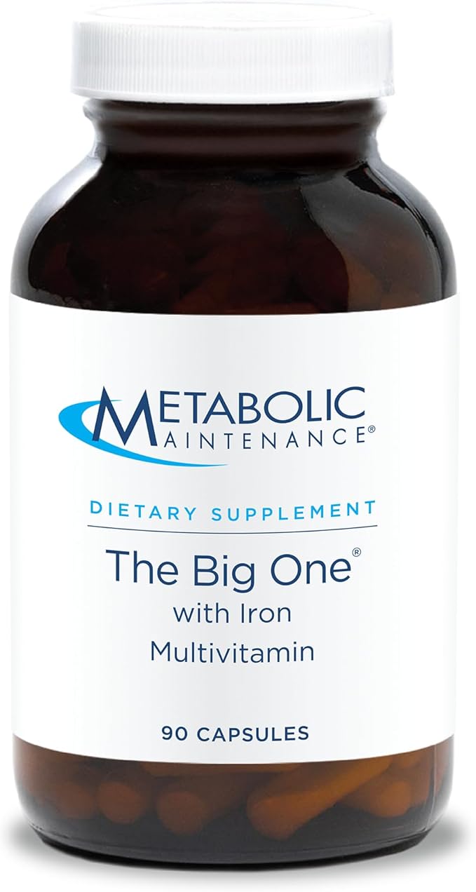 Metabolic Maintenance The Big One Multivitamin with Iron - Multivitamin for Women and Men with Vitamin A C E Minerals Methylated B Complex Multi Vitamin - 90 Capsules