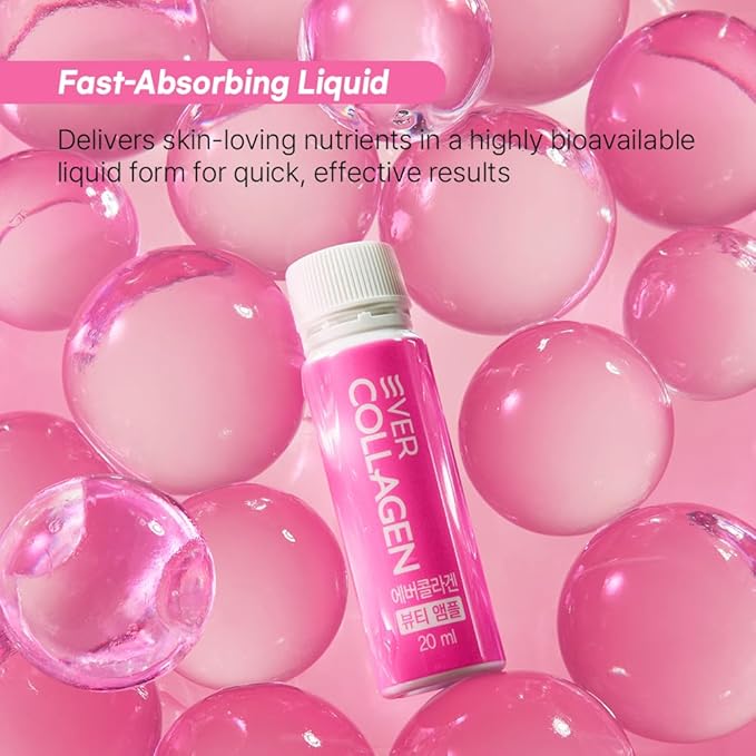 Beauty Ampoule - Liquid Marine Multi Collagen Drink Low Molecular Collagen Peptitdes Drinkable Supplement for Hair Skin Nail (1 Bottle Per Day 14 Bottles)