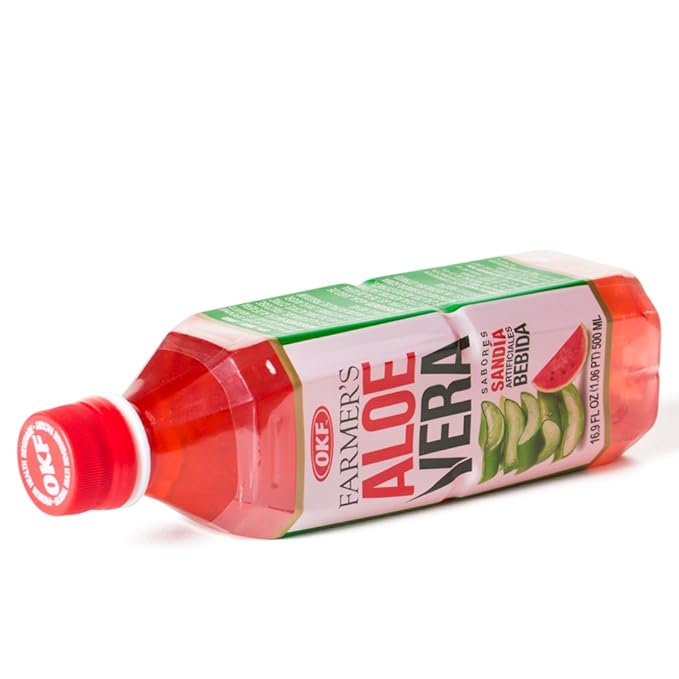 OKF Aloe Vera Watermelon Drink 16.9 Ounce (10 Pack)