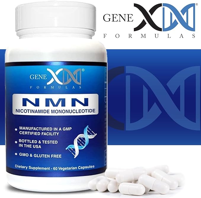 Genex Formulas NMN Supplement 250mg (3 Pack) - 99% Pure Shelf Stabilized Capsules for Increasing NAD Levels DNA Repair &amp Healthy Aging GMP Certified 90 Day Supply