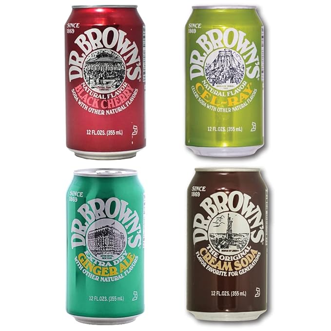 Dr. Brown's Soda Assorted Sampler - 12 oz (12 Cans) *flavors vary are not always as pictured*