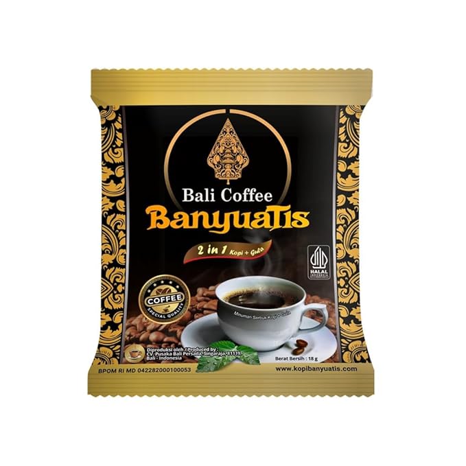 BanyuaTis Indonesia Sweetened Coffee 2 In 1 Kopi + Gula 18g × 11sachet