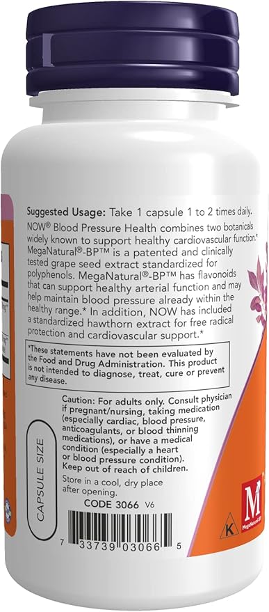 Now Foods Blood Pressure Health 90 Vcaps 2 Pack