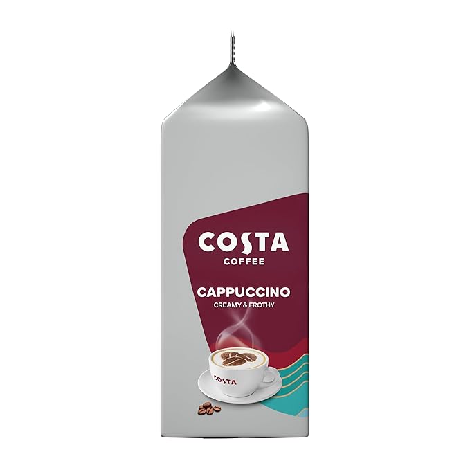 TASSIMO Costa Cappuccino 16 discs 8 servings (Pack of 5 Total 80 discs 40 servings)