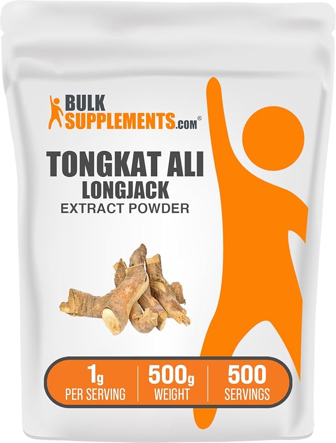 BulkSupplements.com Longjack Extract Powder - Tongkat Ali Extract Tongkat Ali for Men &amp Women - Gluten Free 1g per Serving 500g (1.1 lbs) (Pack of 1)