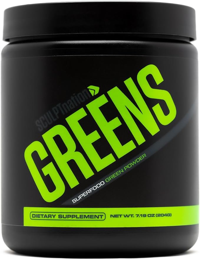 Sculpt Nation by V Shred Greens - Premium Greens Powder &amp Superfood Blend with Collagen to Support Skin Digestion and Energy - 30-Day Supply