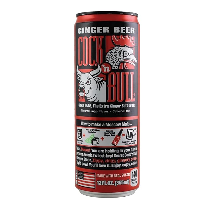 Cock 'n Bull Ginger Beer 8/12 fl. oz. (355ml) Cans Case (8-Pack)