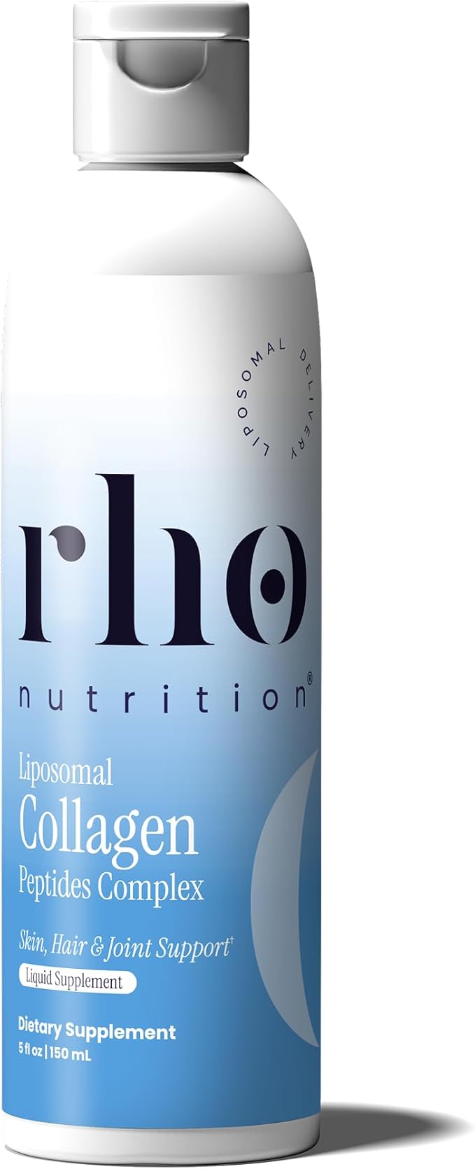 Rho Nutrition Liposomal Collagen Peptides - High-Absorption Liquid Collagen Supplement - Supports Skin Elasticity Joint Health and Overall Vitality for Healthy Aging 5 fl oz