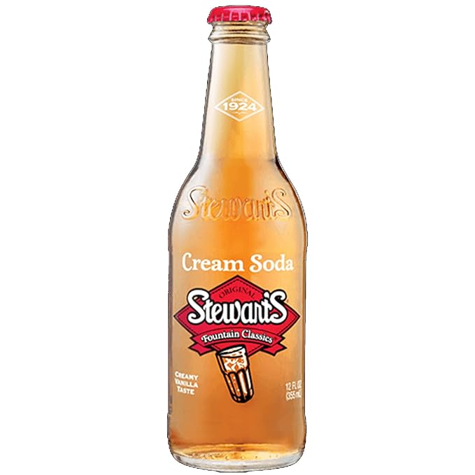 Stewart's Cream Soda 12 fl oz (12 Glass Bottles)