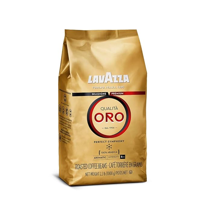 Lavazza QualitÃ Oro Whole Bean Blend Medium Roast 2.2 Pound (Pack of 2)100% Arabica Central America &amp African highland origins Fruity &amp Aromatic