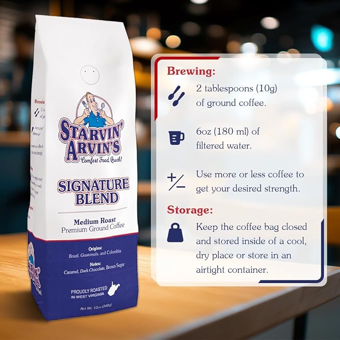 Starvin' Arvin's Signature Blend Premium Ground Coffee 12 oz