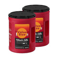 Dark Roast Ground Coffee | 2 Pack | Black Silk Blend 40.3 oz Canister – Bold Smooth Rich Aroma Sealed for Freshness