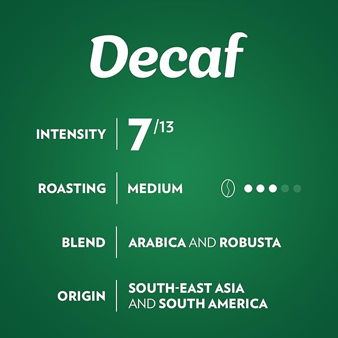 Lavazza Decaf Aluminum Capsules Compatible with Nespresso* Original Machines Medium Roast (10 Capsules)