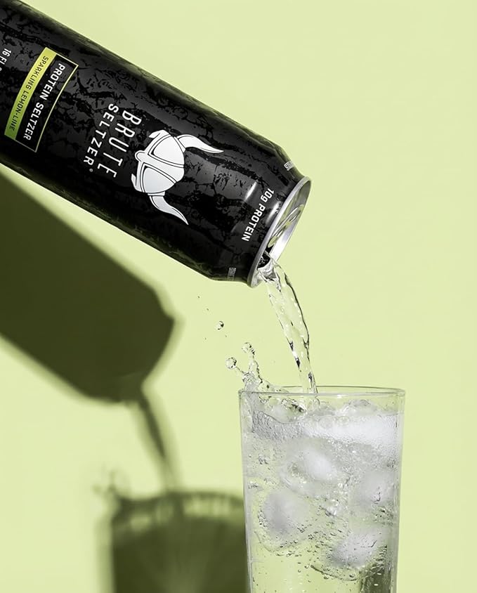 Brute Protein Seltzer Lemon-Lime 10g Protein 12-Pack