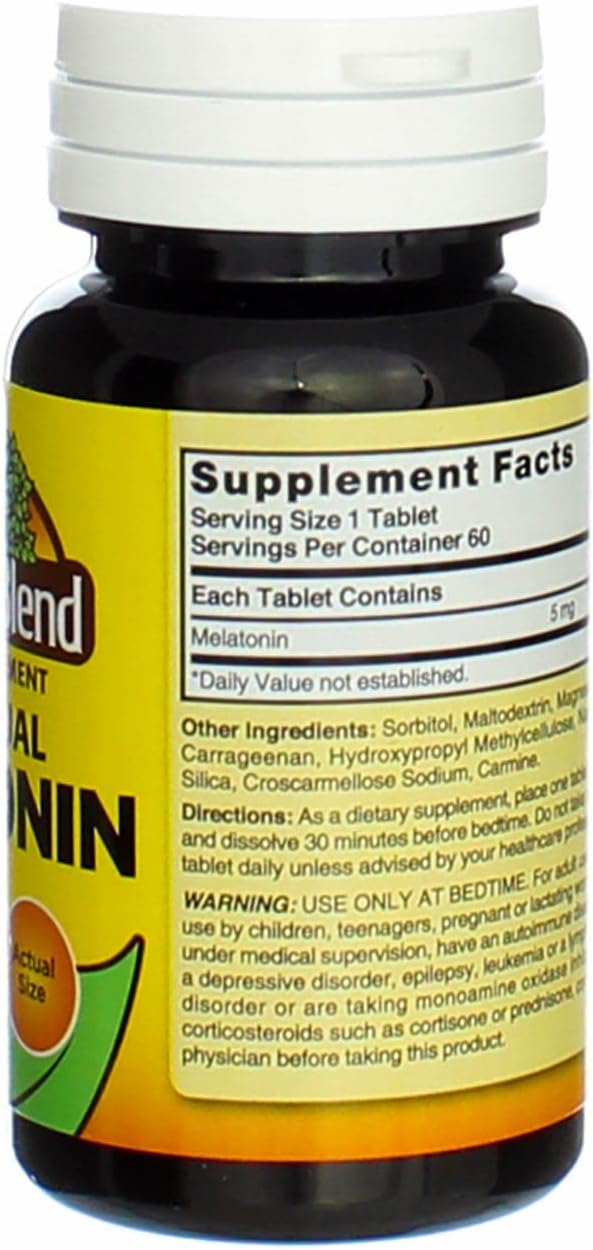 Nature's Blend Melatonin 5 mg - 60 Tablets Pack of 4