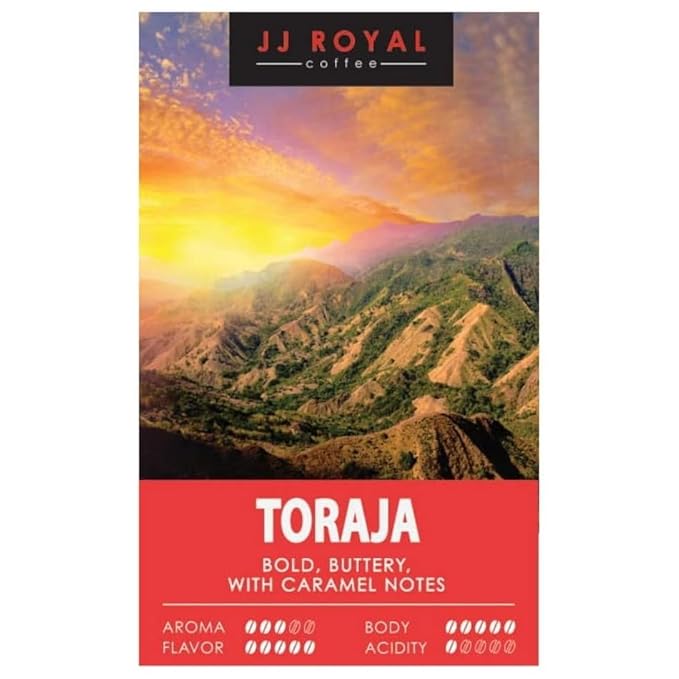 JJ Royal Coffee Toraja Arabica 200g Whole Beans (Pack of 1)