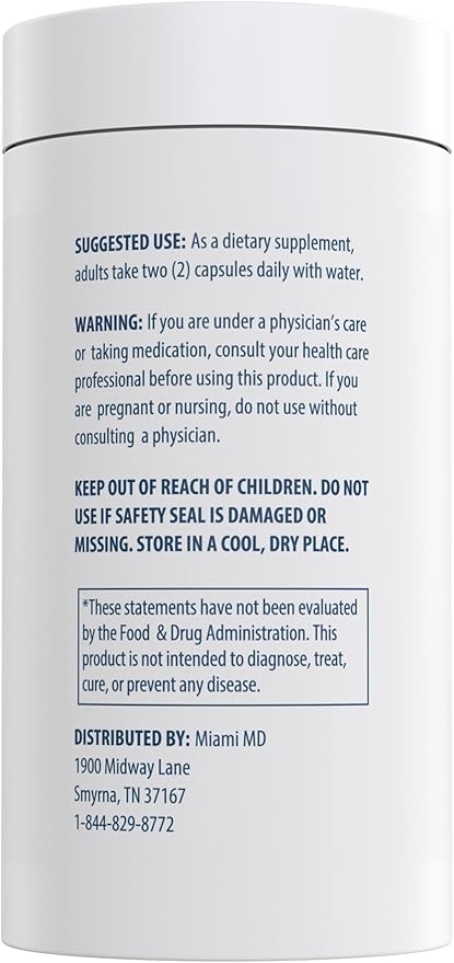 MiamiMD Total Beauty Matrix Collagen Supplements for Women - Collagen Capsules with Vitamin C for Hair Skin and Nails - Cruelty Free - 60 Capsules