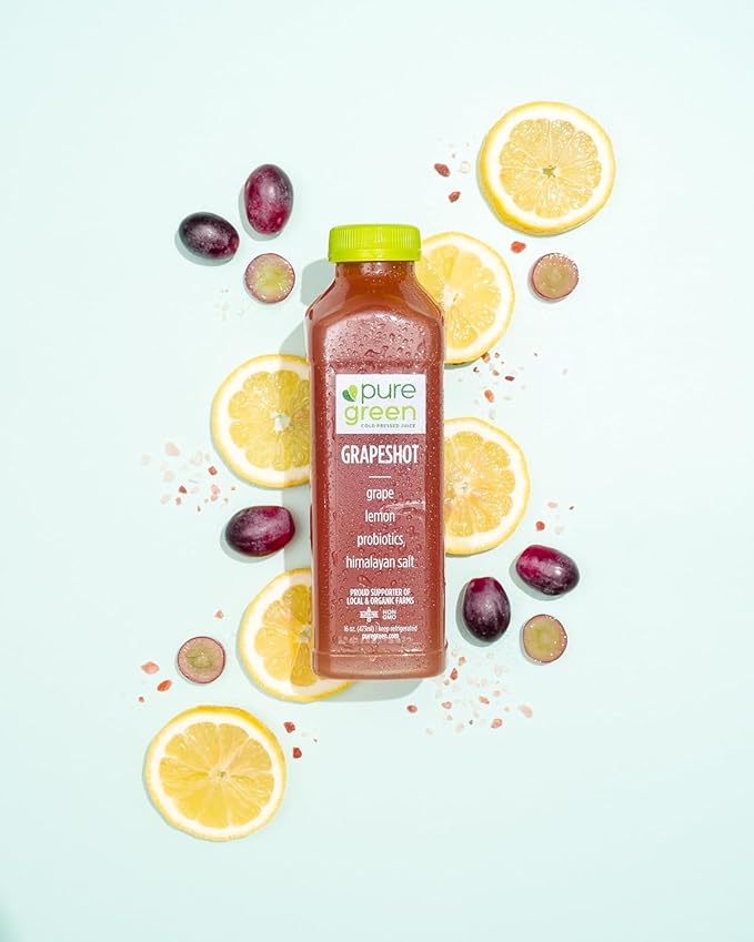 Pure Green Cold Pressed Juice - Performance Pack - Fresh Functional Blend Natural Gluten Free Non-GMO No Artificial Colors or Flavors - Made from Real Fruits &amp Veggies (12 Pack)
