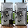 Kirkland Inspired Colombian Supremo Coffee – 2-Pack of 3 lbs Whole Bean Bags Medium Roast 100% Arabica Kosher Certified 6 lbs Total