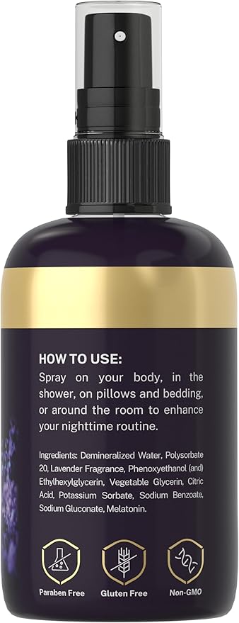 Doctor's Way Sleep Spray 8 fl oz | 3 Pack | with Lavender &amp Melatonin | Fragrance Pillow Spray | Non-GMO Gluten Free Paraben Free