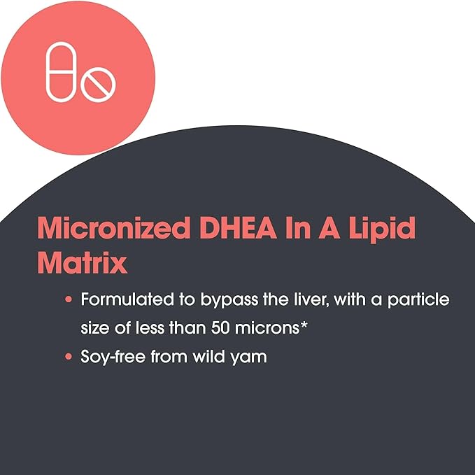 Allergy Research Group ARG DHEA 10 Micronized Lipid Matrix - Supports Hormone Balance &amp Brain Function - Delivers 10 mg DHEA - Micronized &amp Plant Sourced - Hypoallergenic - 60 Servings - 60 Ca