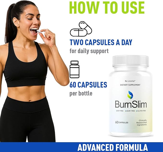 (2 Pack) Burn Slim Capsules - Official BurnSlim Weight Pills Advanced Premium Formula Support All Natural Burn Slim Vitamin Supplement For Overall Health &amp Wellness Reviews 120 Capsules For 2 Mo