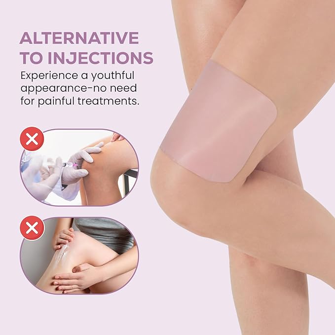Kami Pure Anti-Wrinkle Knee Pad | Reusable Silicone Gel Anti-Aging Collagen Leg Patch to Repair | silicone wrinkle patches | Hydrate and Smooth Skin best silicone wrinkle patches | Single Pair