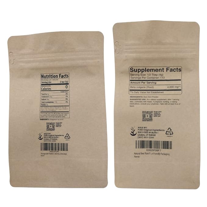 Pure Original Ingredients Pomegranate &amp Beet Root Powder Bundle