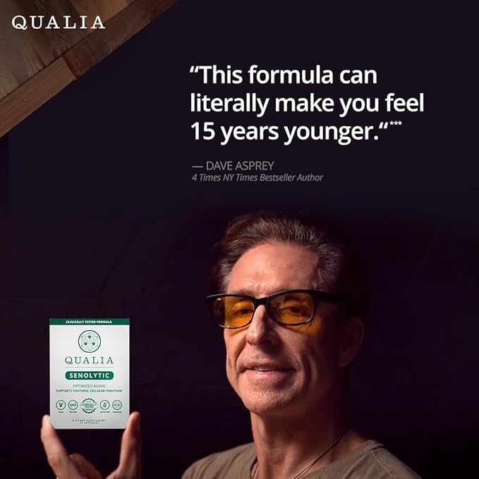 QUALIA LIFE SCIENCES Senolytic Supplement Fisetin Quercetin Piperlongumin &amp More Aging Supplement - Supports Optimal Cell Repair &amp Rejuvenation Naturally Eliminate Zombie Cells 1 Month S