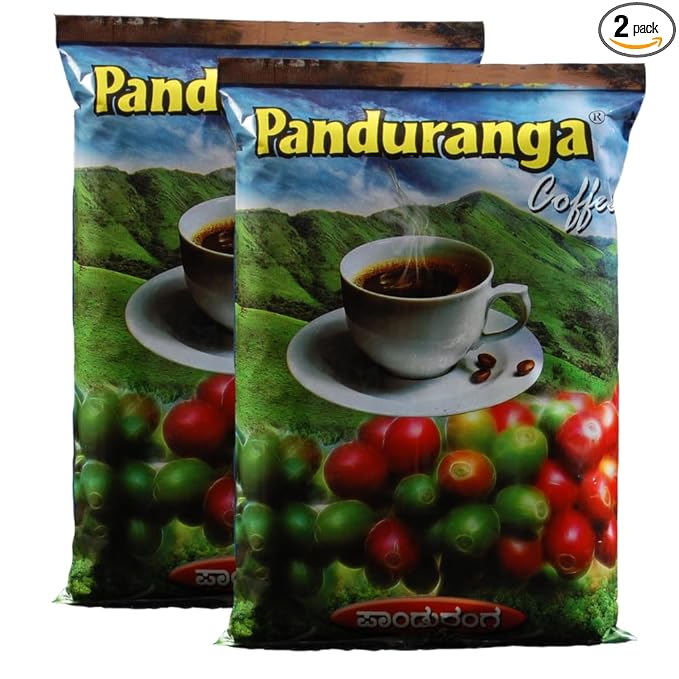 Panduranga Coffee Brown Gold Blend - Premium South Indian Filter Coffee | Rich Froth | Authentic Aroma &amp Flavor | 500g (Pack of 2)