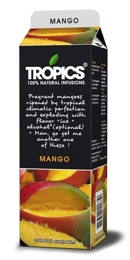 Tropics Mango Drink Mix 32 Ounce -- 12 per case.
