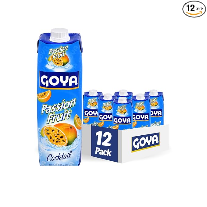 Goya Foods Passion Fruit Nectar 33.8 Fl Oz (Pack of 12)