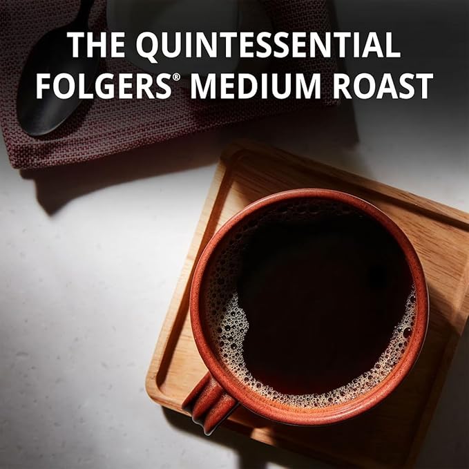 Folgars Classic Roast Ground Coffee Medium Roast 43.5 Ounce Canister with Aroma Seal