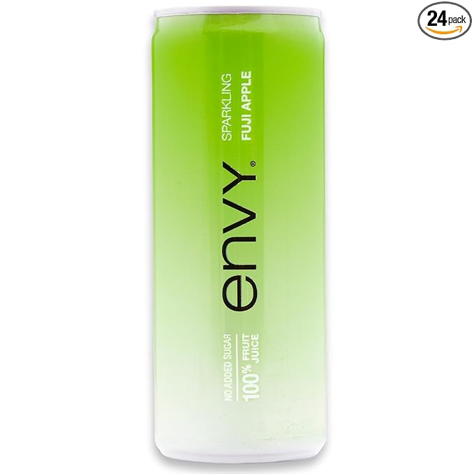 Envy Sparkling 100% Fruit Juice Fuji Apple 8oz (Case of 24)