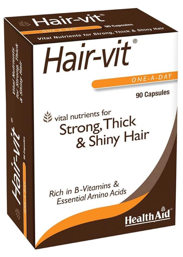 Hair VIT Hair Growth Supplement – 90 Capsules Once Daily Formula with B-Complex Vitamins Biotin Amino Acids &amp Nutrients for Healthy Strong Fuller-Looking Hair in Men &amp Women